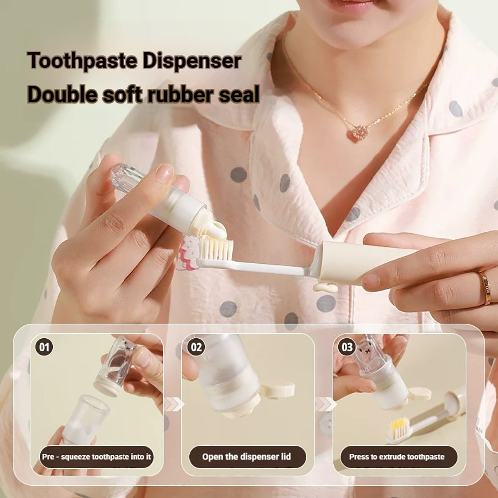 2-in-1 Leak-Proof Travel Toothbrush