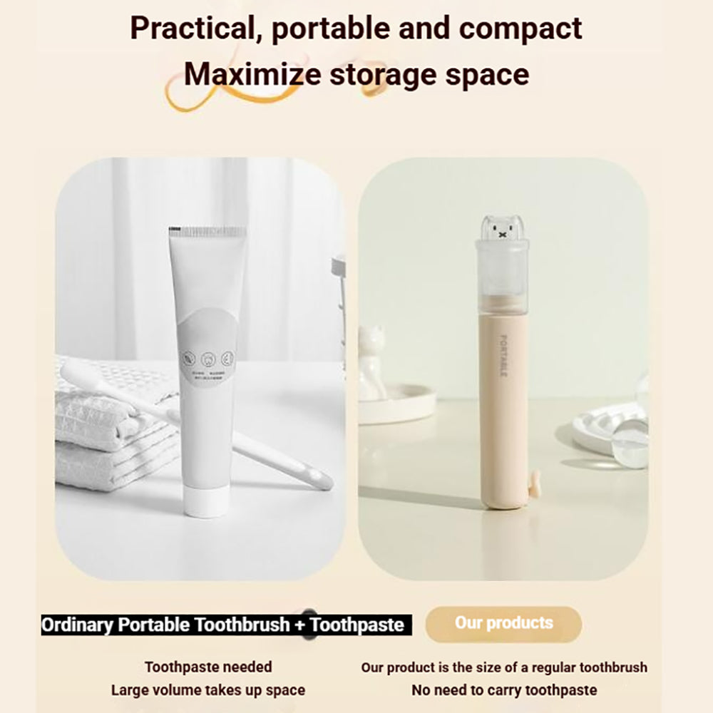 2-in-1 Leak-Proof Travel Toothbrush