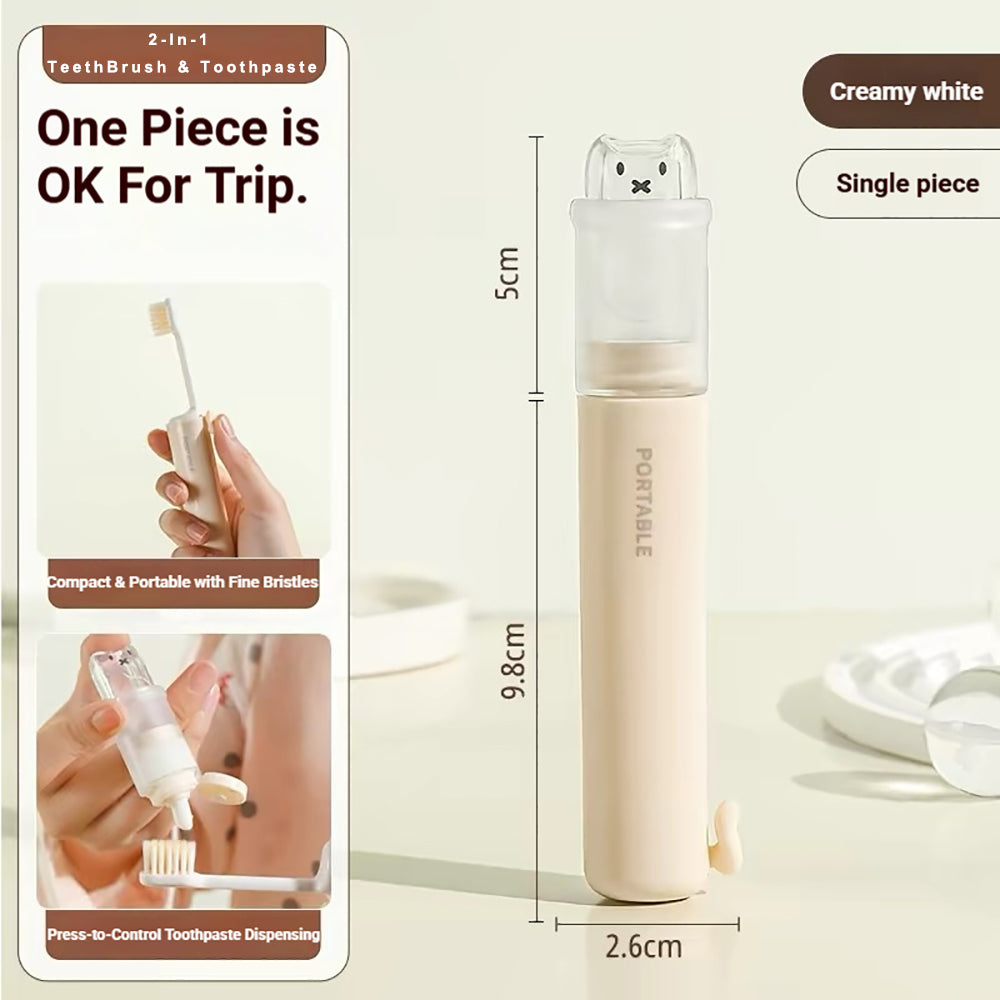 2-in-1 Leak-Proof Travel Toothbrush