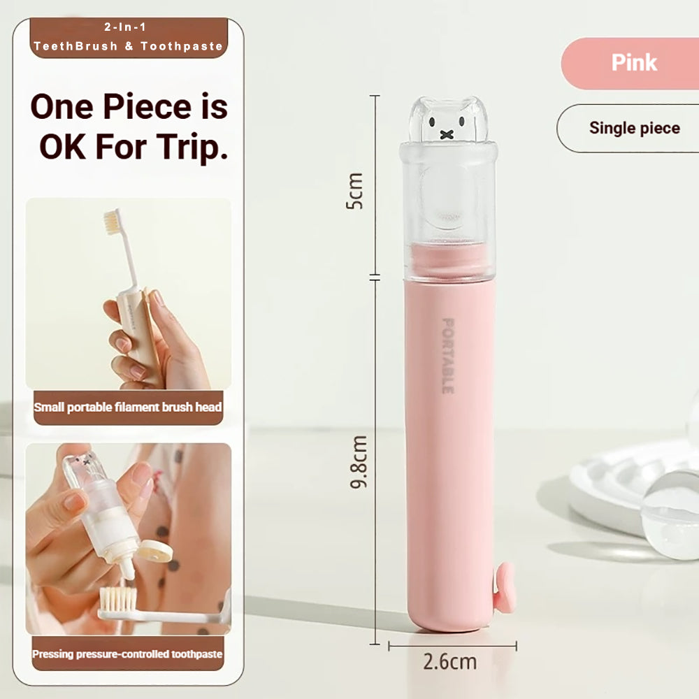 2-in-1 Leak-Proof Travel Toothbrush